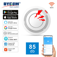 Tuya Smart WiFi Smoke Sensor 360° Fire Detection 85dB Sound Alarm With SmartLife APP Control  Alexa/Google Home Compatibility