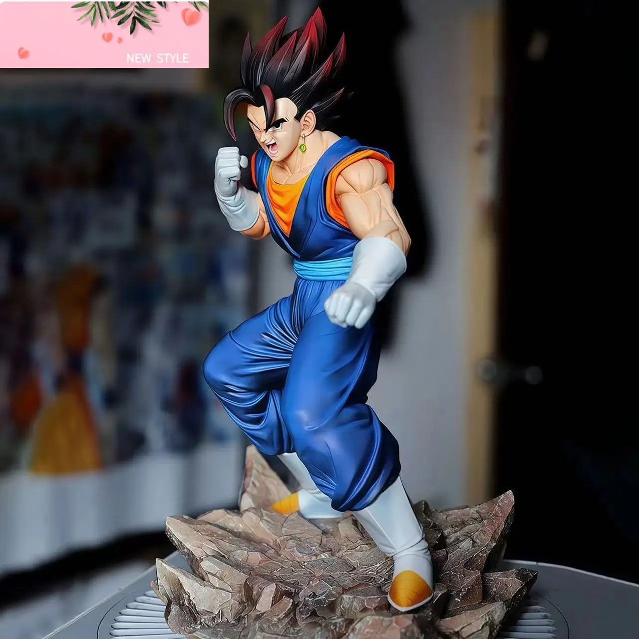 

27cm/10.63inch Dragon Ball Z Vegetto Figure Super Saiyan Action Figure PVC Statue Desktop Ornament Collectible Model Toys Gifts