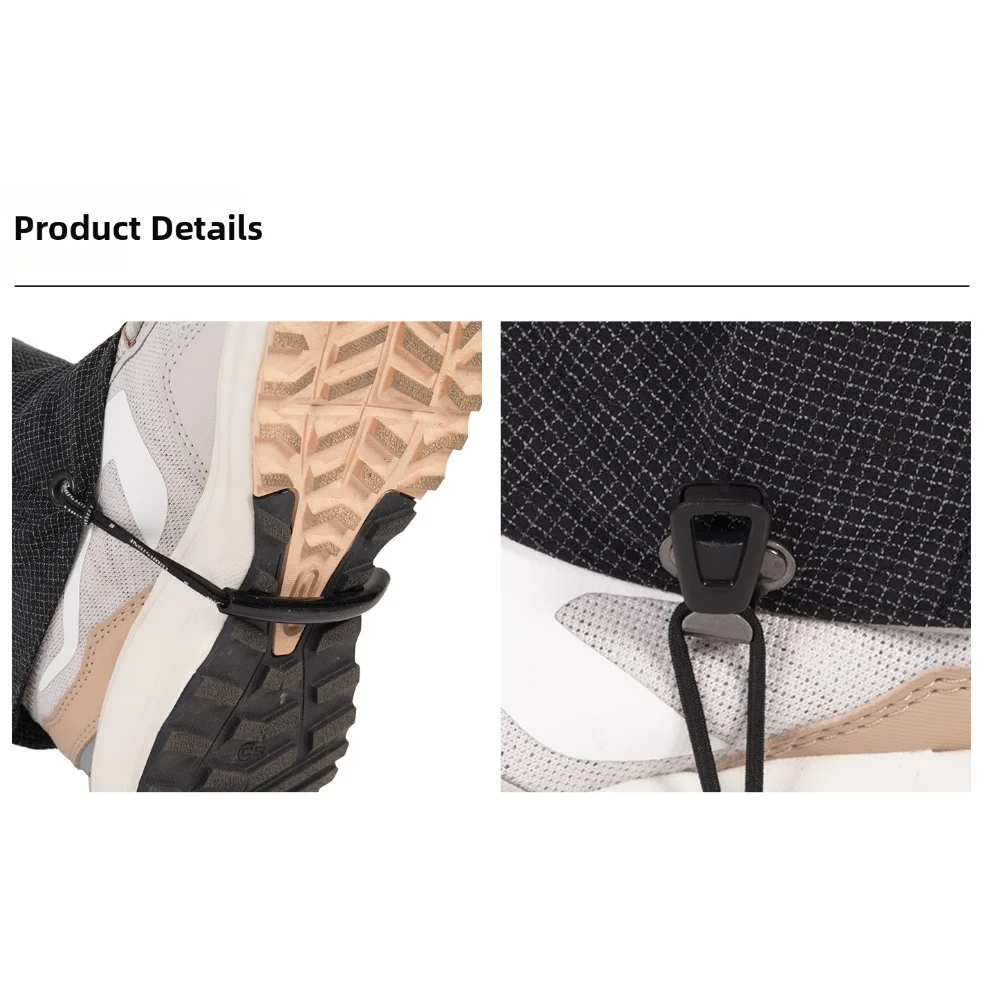 Calf Curve Design Waterproof Gaiters For Hiking For Trail Running 36cm Height Coverage Lightweight 138g Composite Protection