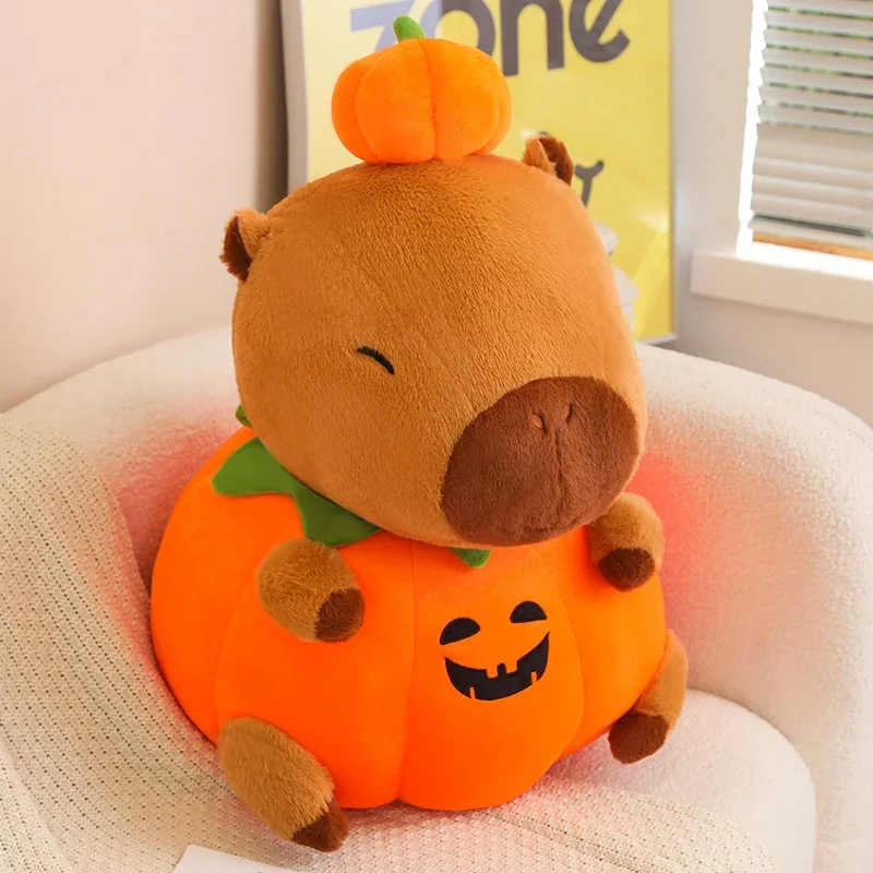 25/40Cm Schattige Creatieve Capibara Pompoen Capibara Gevuld Mooie Capibara Halloween Viering Verjaardag Vakantie Cadeau