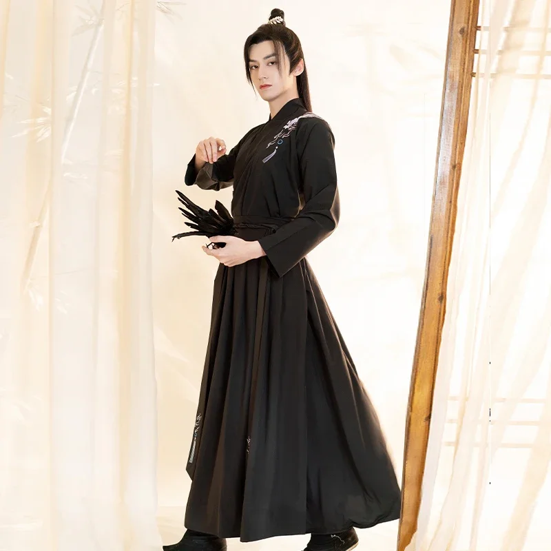 Hanfu Elbiseler Erkekler Geleneksel Çin Tarzı Kılıç Ustası Sahne Cosplay Giyim Adam Japon Samuray Çift Antik Halk Tang Takım Elbise