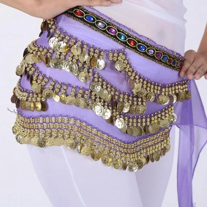 652F النساء الرقص الشرقي وشاح الورك مع عملات ذهبية الرقص الشرقي وشاح الورك الرقص الشرقي حزام الرقص الشرقي الخصر سلسلة