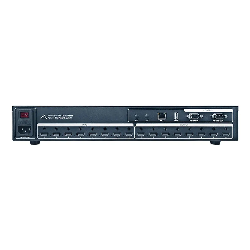 AMS‑MT4K 8*8 Video Matrix 4K@60Hz Seamless Switcher 8 In 8 Out LCD Video Wall Controller Splicing Multi‑window Web Control