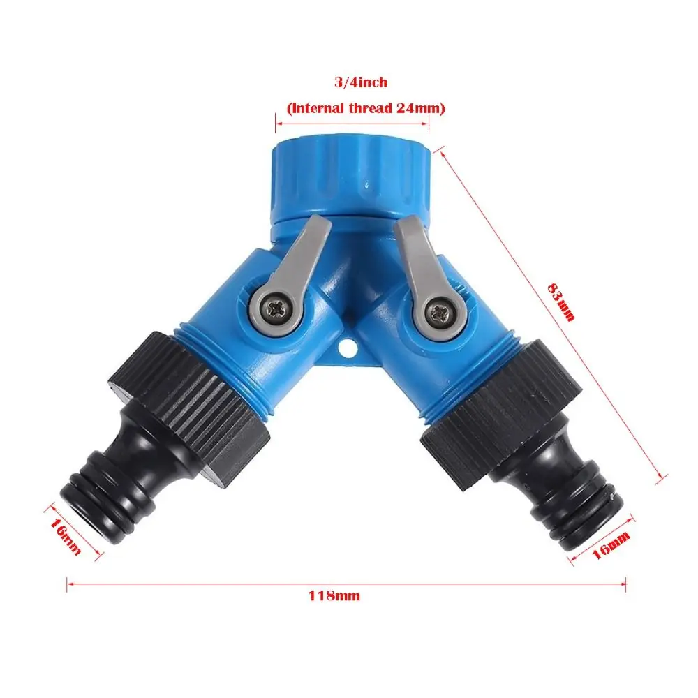 3/4 بوصة موضوع تحويلة صمام الاتصال السريع التحكم في التدفق موصل سريع Y-شكل تصميم الفاصل صمام إدارة المياه