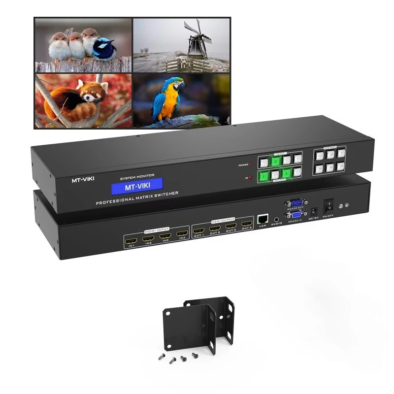 

Видео 4K, 30 Гц, матрица HDMI 4x4, матричный переключатель HDMI, разветвитель 4 в 4 выхода EDID