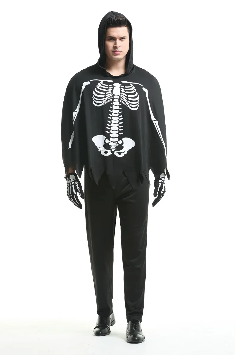 Halloween Stage Performance Scary Zombie Skeleton Vampire Couple Costume Mexican Day Of The Dead Skull Disguise Cosplay Dress