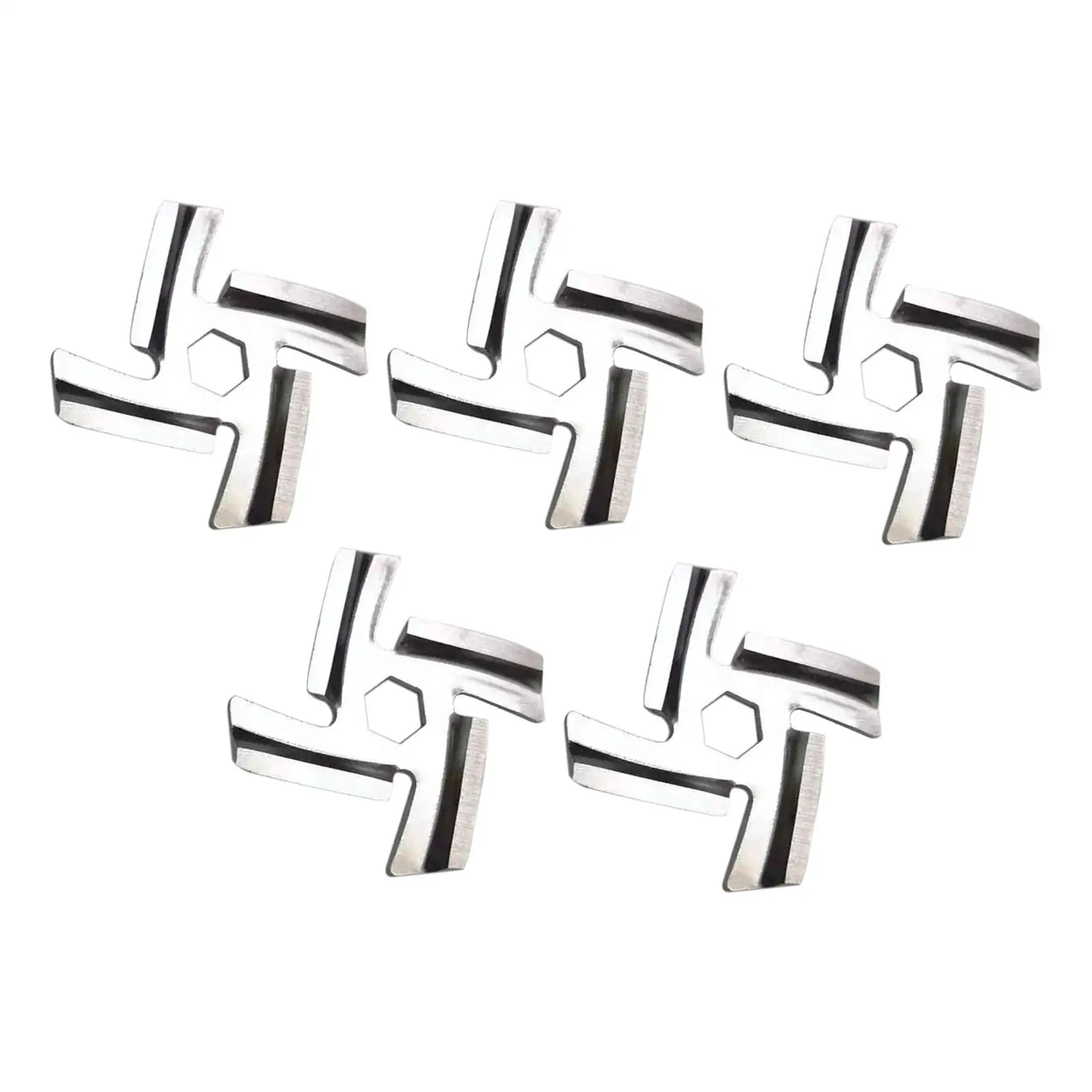 5x Meat Grinder Blade Replacement Attachment Hex Hole Size 8.3mm/0.33'' Duable Mincer Blade for Meat Grinder Stand Mixers