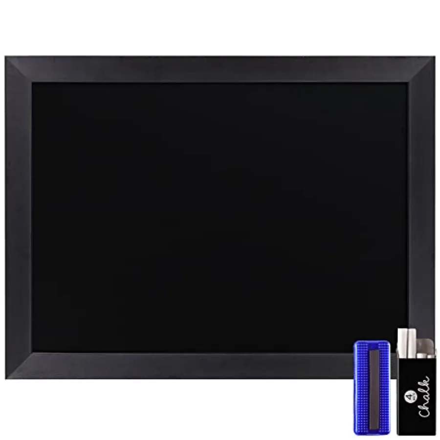 

Rustic Black Solid Wood Frame Wall Chalkboard, Magnetic Surface, Home Décor, Restaurant and Café Menus, Blackboard, cludes Chal