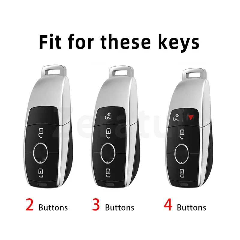 2 3 4 Buttons Auto Shell Fob Car Key Case Cover For Mercedes Benz W213 W222 X167 AMG A C E S G Class GLC CLE CLA W177 W205
