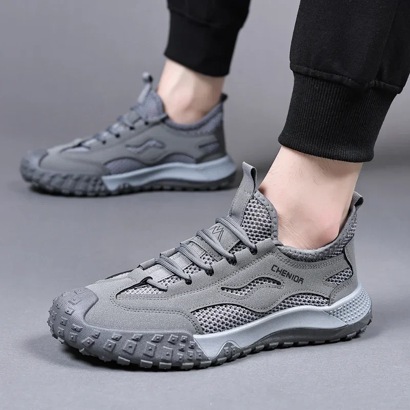 2024 Men\'s Walking Shoes New Fashion Casual Shoes Breathable and Comfortable Sports Outdoor Hiking Wearresistant Shoes for Men