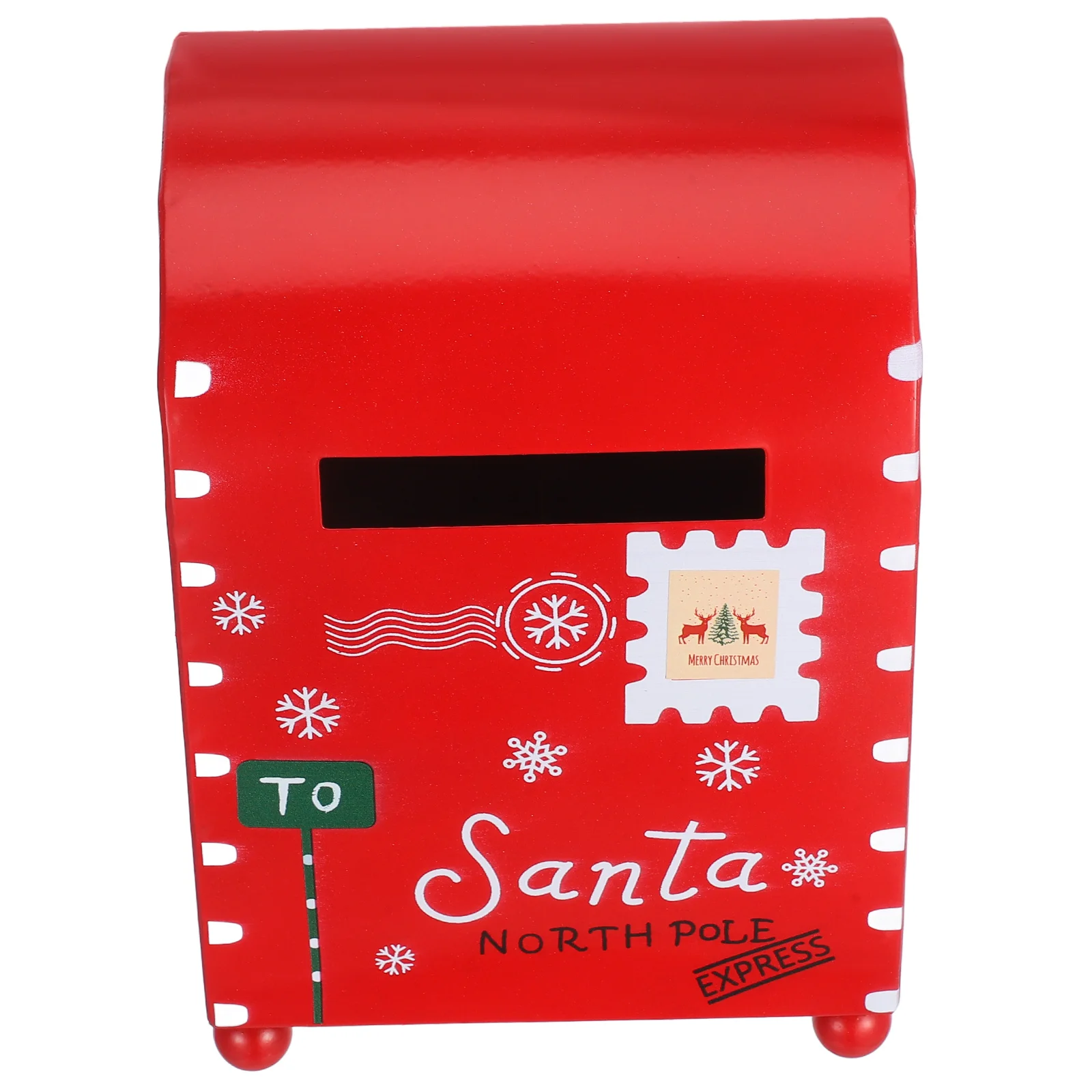 Christmas Door Decoration Mailbox Home Decorations Metal Ornament Cookie Jar Bows