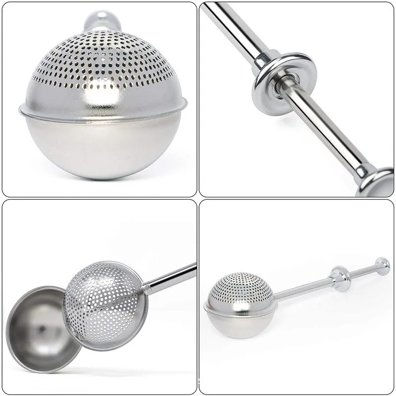 Reusable Stainless Steel Telescopic Tea Infuser for Spice Herb Mate Leaf Strainer Balls Filter Diffuser KitchenTeapot Teaware