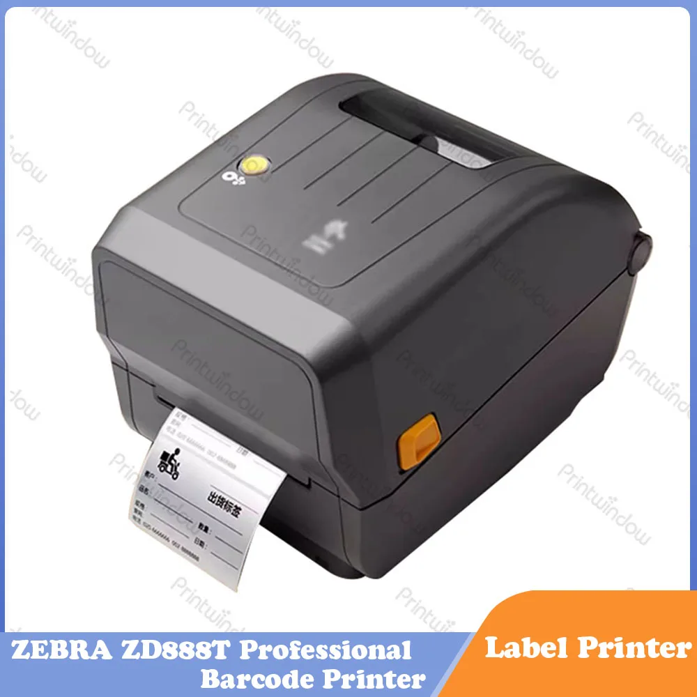 Original New ZEBRA ZD888T Thermal Transfer Label Printer - Professional Barcode Printer for Dry Adhesive Tags