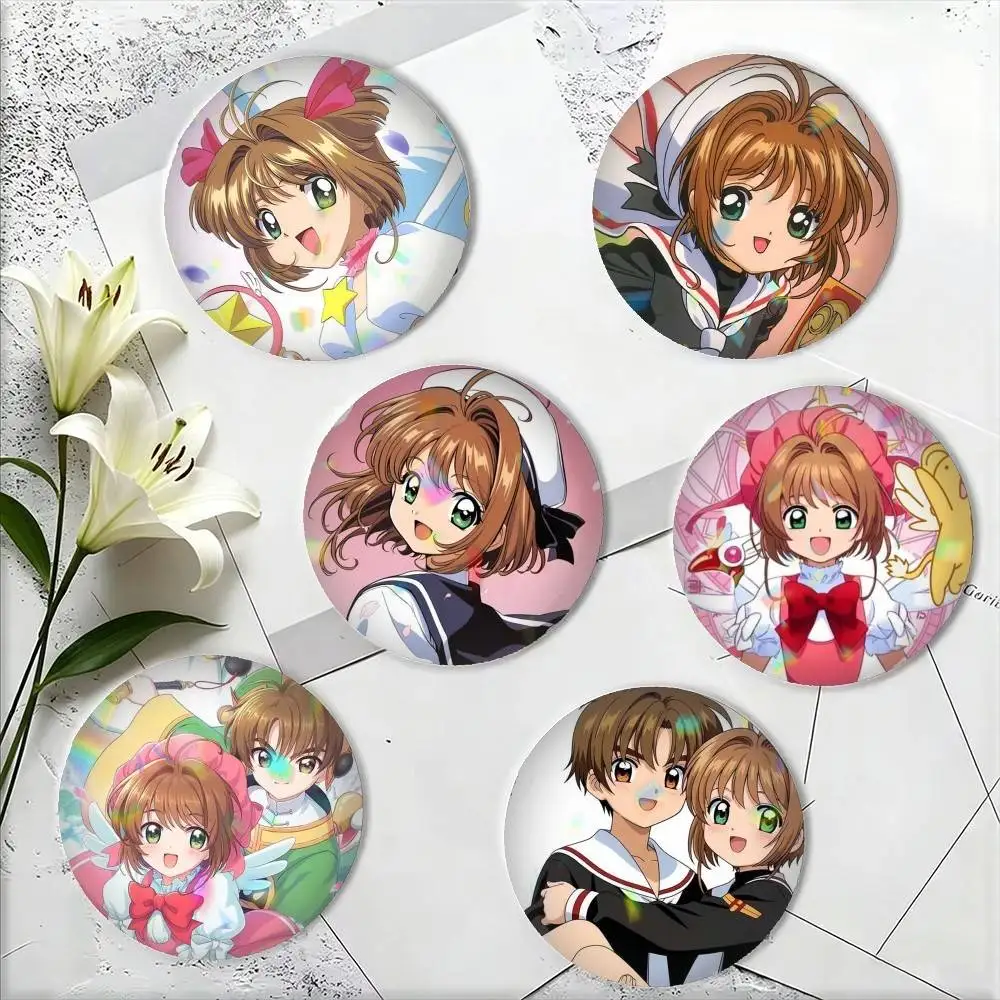 Cardcaptor S-Sakura K-Kinomoto 25 32 44 58 75mm Badges Personalized Round Brooches Pins Accessory Gift
