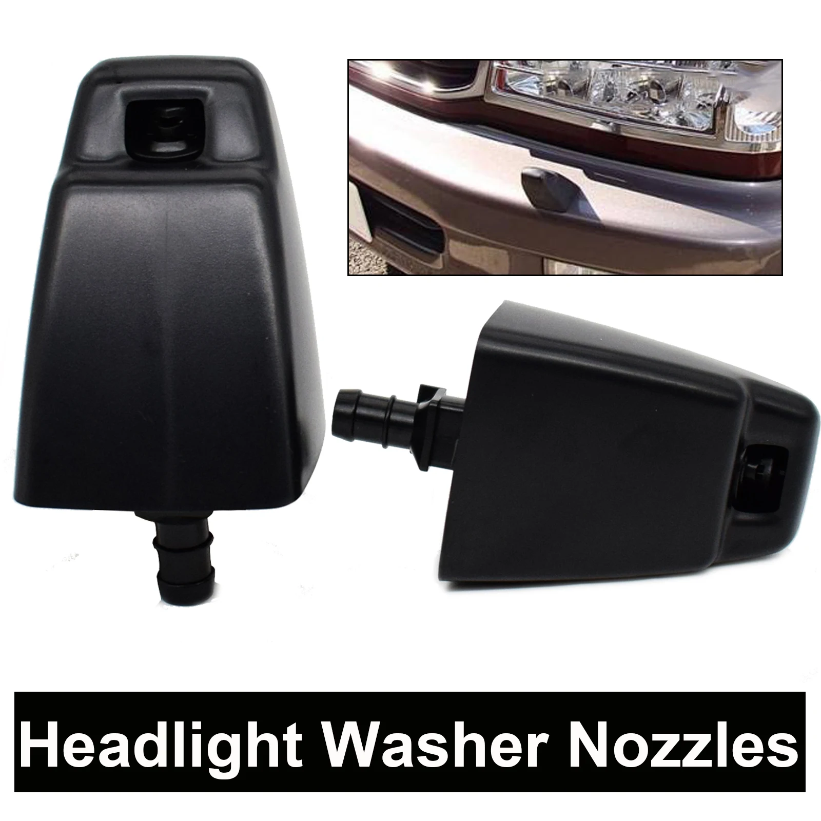 2Pcs Car Headlight Washer Nozzle Headlamp Water Spray Jet Actuator 85044-60060 For Toyota Land Cruiser 100 Lexus LX 470 98 - 07