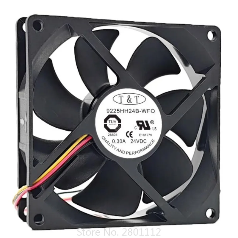New Cooler Fan for T & T 9225HH24B-WDO 9225HH24B-WFO 24V 0.30A Robot Cooling Fan 9CM 92x92x25mm