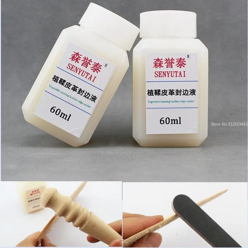 60ml Leather Edge Sealing Solution Diy Hand Sewed Leather Goods Leather Bag Edge Sealing Primer Water Based Polishing Solution