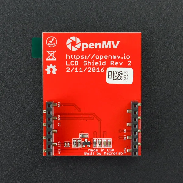 لوحة تمديد كاميرا OpenMV شاشة TFT LCD مع لوحة تمديد LCD DFR0834 بإضاءة خلفية