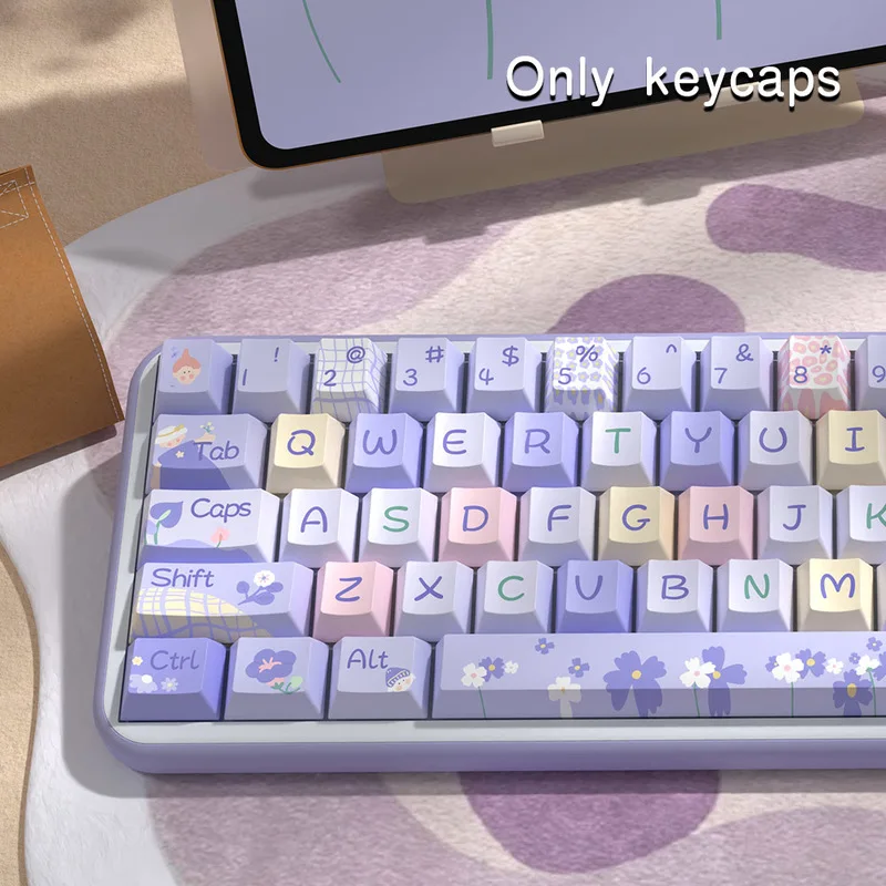 Flower Girl Theme Keycaps 138/158 Key Cherry/Mda Profile Pbt Thermal Sublimation Mechanical Keyboard Anime Cartoon Game Keycaps