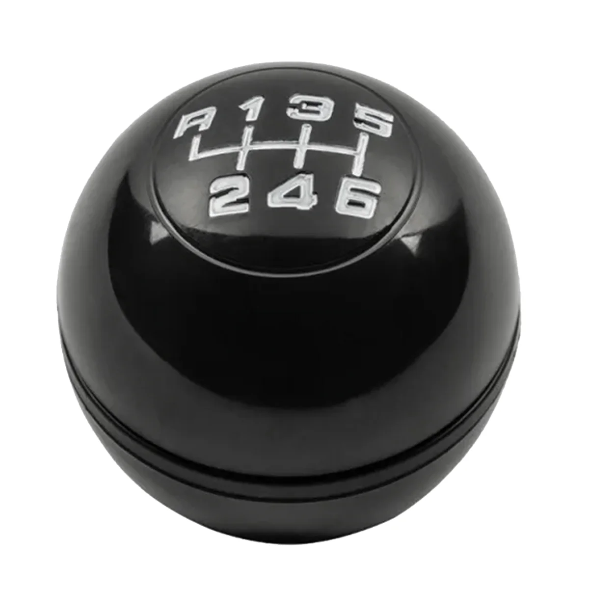 6 ความเร็วรถเกียร์ SHIFT KNOB Bright LEVER Shifter Stick Hand Ball สําหรับ Alfa Romeo Giulietta 2010-2024 สีดํา—L49A