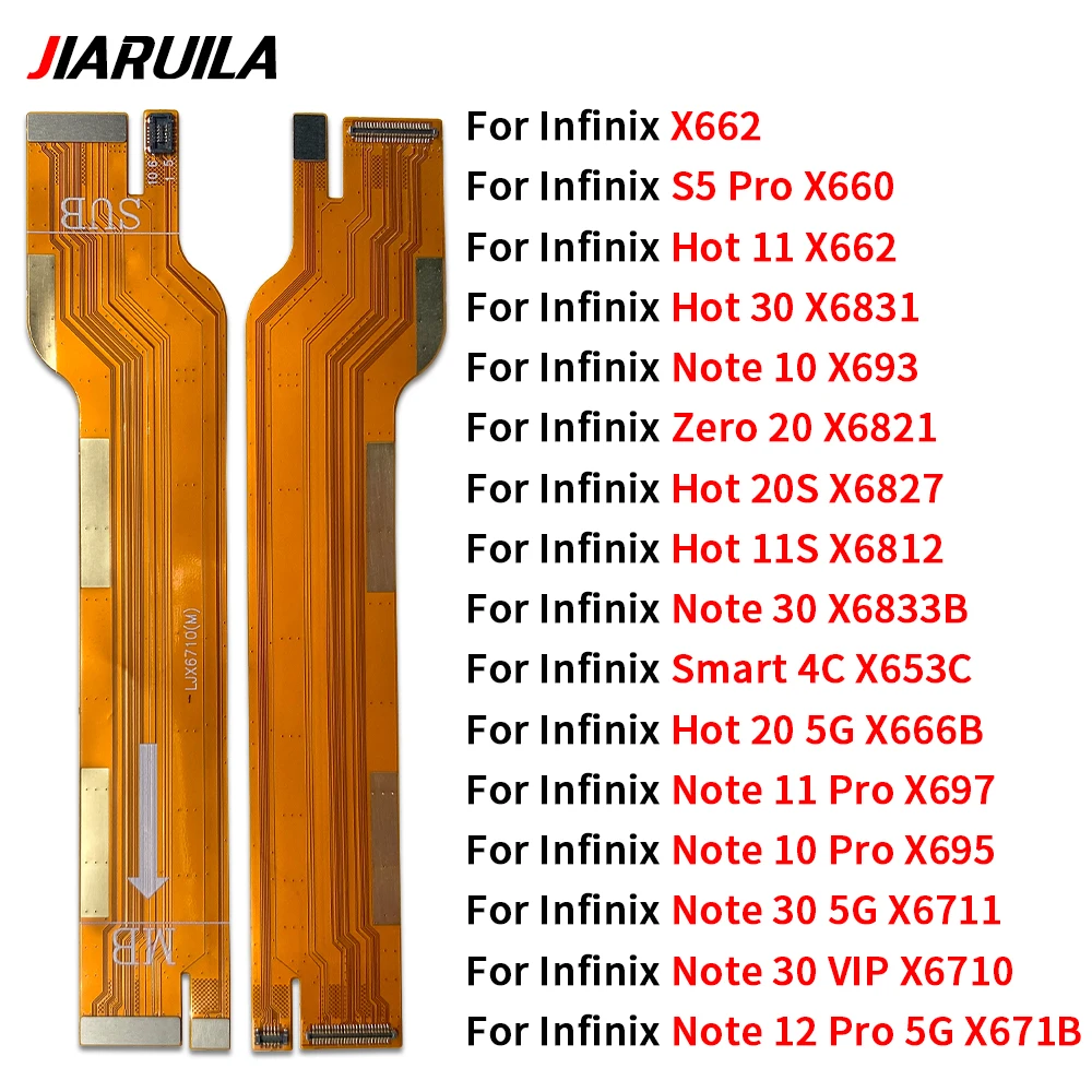Mainboard Flex For Infinix Hot 11 11s 20 20S 30 Note 10 Pro 11 Pro 12 30 Motherboard Connector USB LCD Flex Cable