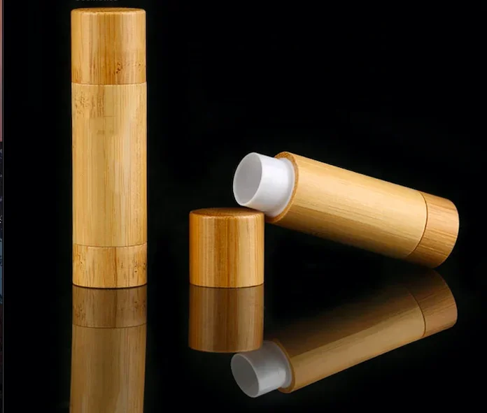 

enviromental DIY Bamboo Empty Lip Gross Container Lipstick Tube Container Lip Balm Tubes Natural Bamboo wood Lipstick Tube