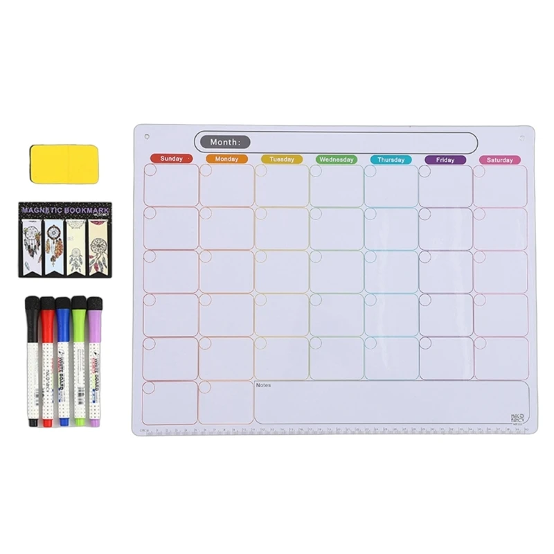Calendario magnetico per frigorifero, agenda settimanale, lavagna magnetica per frigorifero