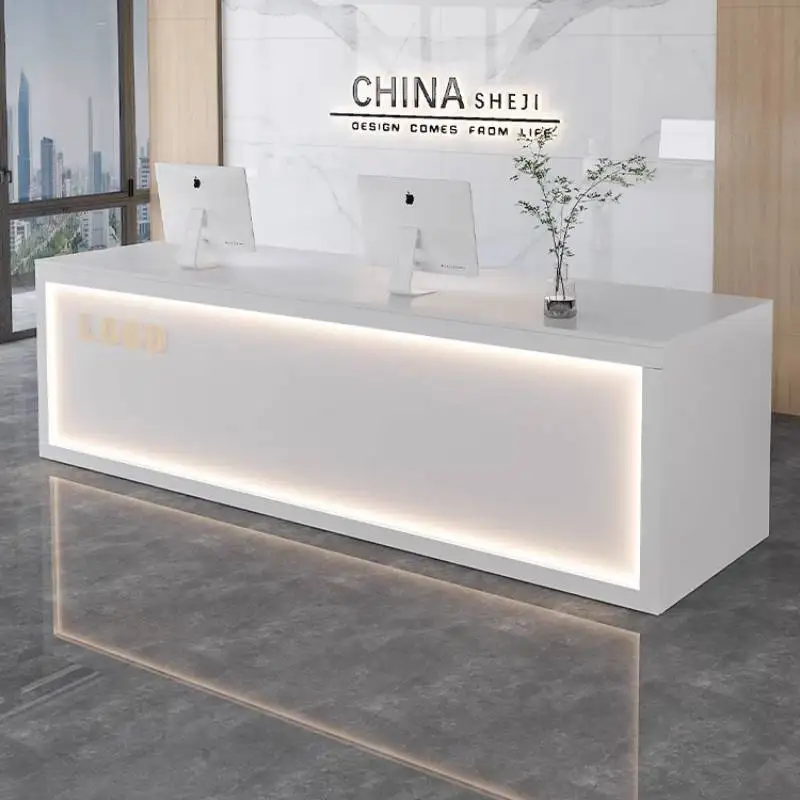 

Clinic Green Reception Desks Checkout Design Modern White Reception Desks Drawers Classic Recepcion Mostrador Office Furniture