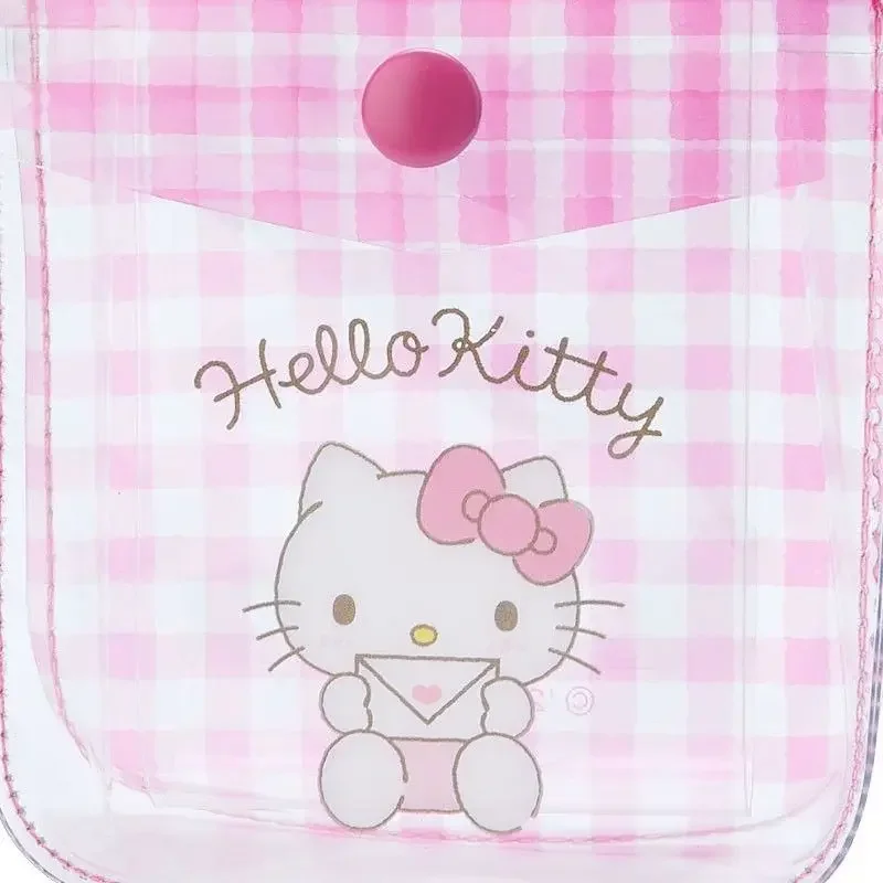 Doce olá kitty cinnamoroll anime minha melodia portátil saco de armazenamento pvc bonito dos desenhos animados sanrio ins kawaii bolsa presentes para meninas