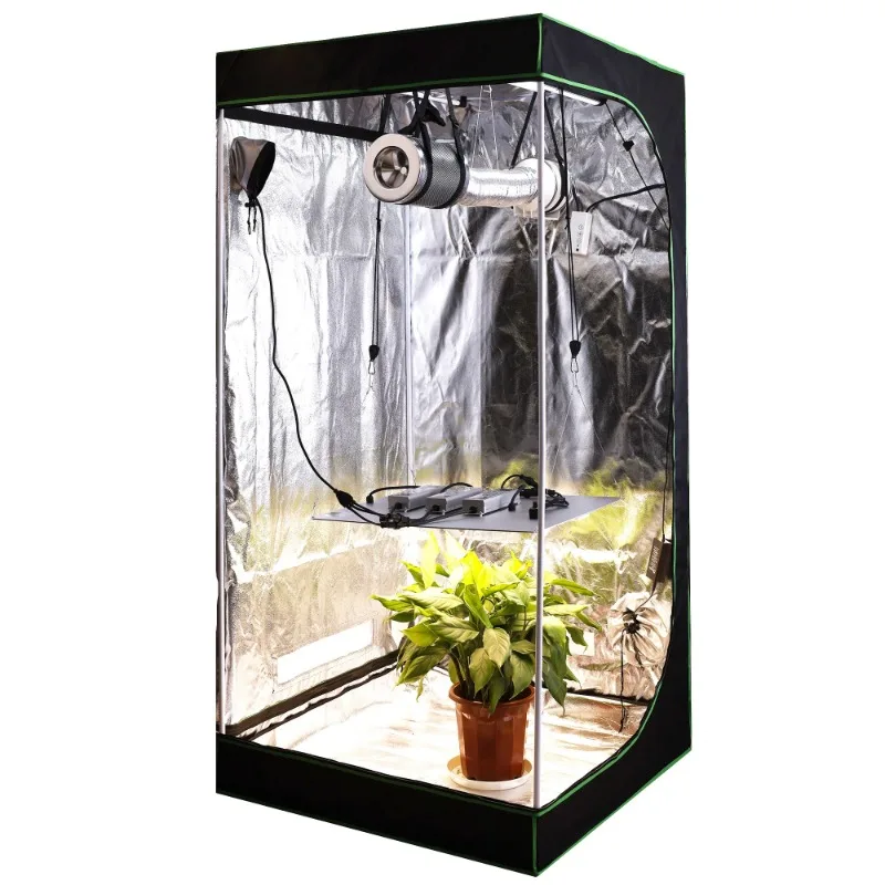 Customizable Indoor Hydroponic Grow plant Tent Kit 120x120x200  600D 4x4 Complete