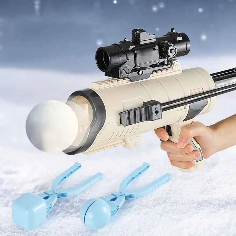 6เกียร์ปรับ Snowball Maker เครื่องมือ Snowball Launcher Thrower ฤดูหนาว Snowball ปืนหิมะของเล่นเด็ก