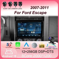 Android 16  Car Auto Radio For Ford Escape 2007 2008 2009 2010 2011 DVD Multimedia Video Player Navigation GPS Stereo NO DVD