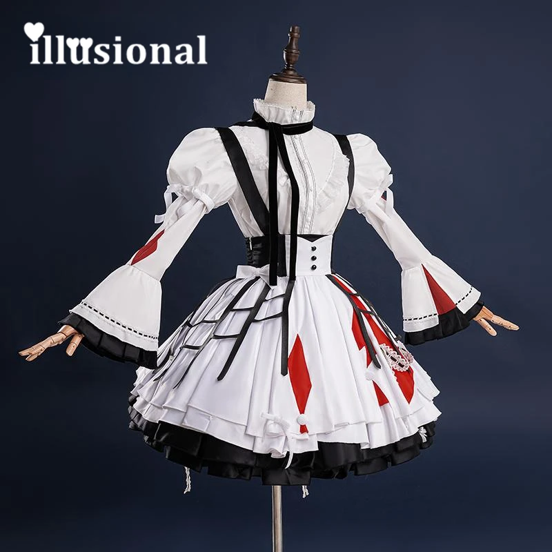 Disfraz de Cosplay ilusorio PJSK Akiyma Mizuk, vestido de Anime Akiyma Mizuk, Disfraces de Halloween, vestido de fiesta para mujer