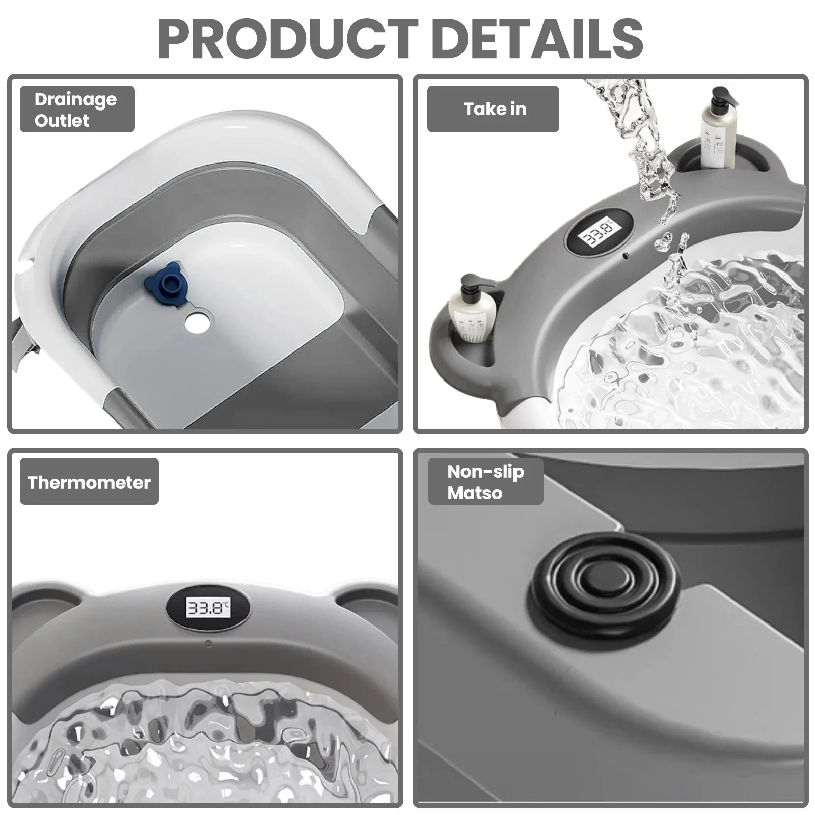 Collapsible Baby Bathtub With Cushion 6