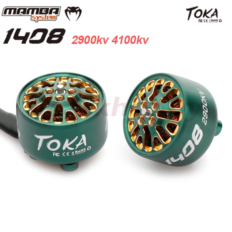 DIATONG MAMBA TOKA 1408 2900KV 4S 4100KV 6S Brushless Racing Motor Green For FPV Racing 3-4inch propellers Parts Drones RC DIY