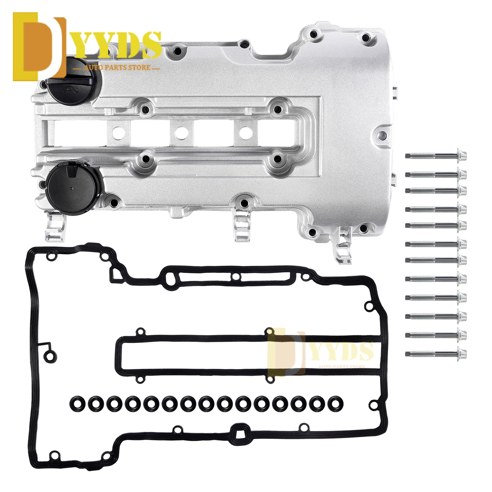 Aluminiowa pokrywa zaworów silnika i uszczelka do Opel Astra J Chevy Sonic Chevrolet Cruze Buick 1.2 1.4L Śruby i uszczelka 25198498 25198874