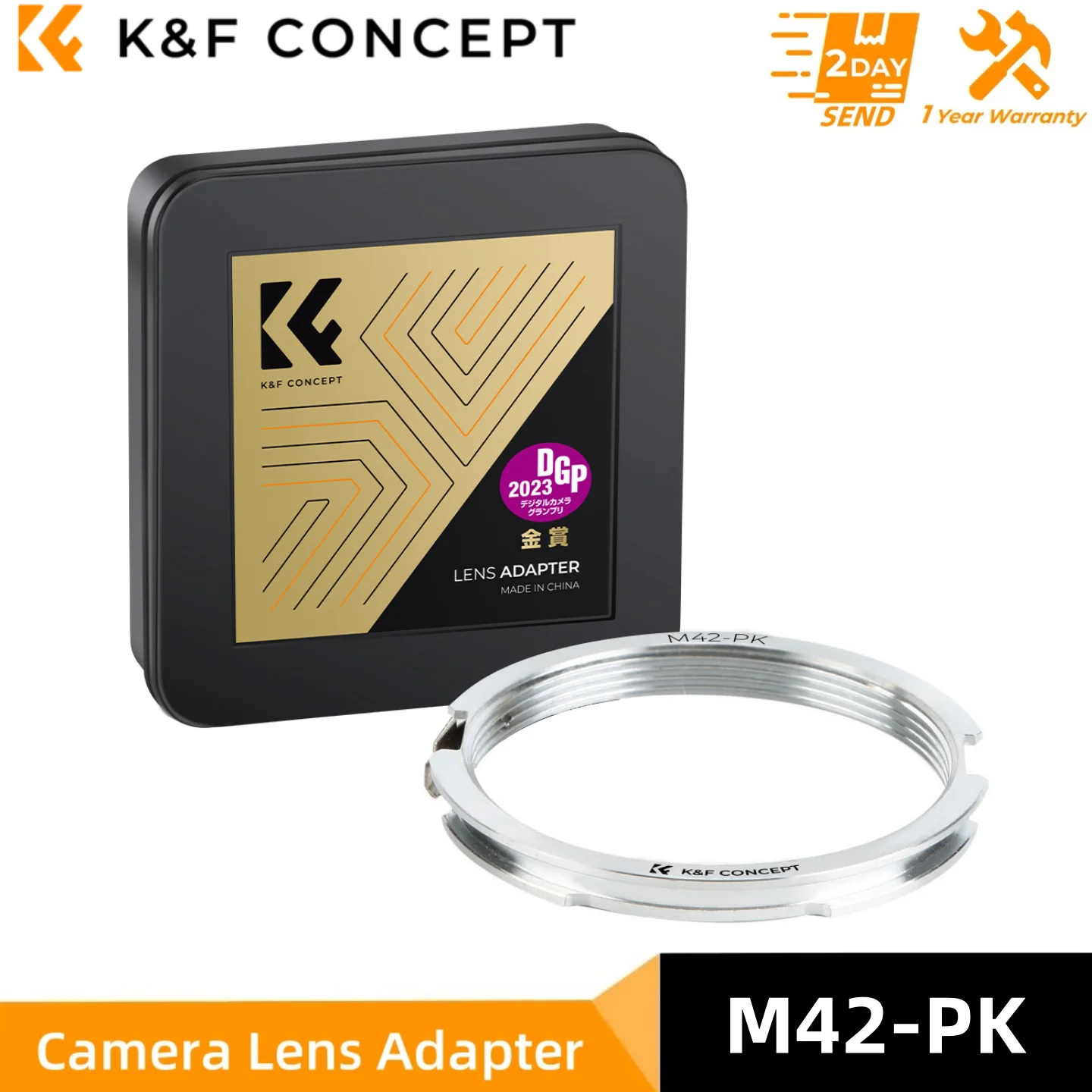 

K&F Concept Lens Mount Adapter for M42 Screw Lenses to Pentax K Mount Camera for Pentax K100D K110D K10D K10D Grand Prix K100D