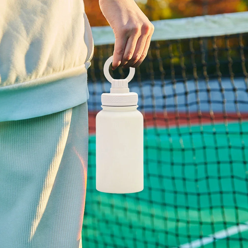 Bottiglia con doppio isolamento sottovuoto da 650/1000ml con supporto magnetico per cellulare tazza per acqua termica in acciaio inossidabile per