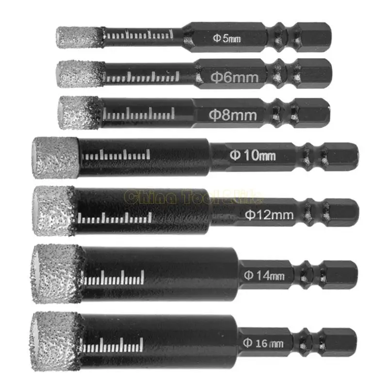 57QF Diamonds Diamonds Brazed Dry Drilling bit cho các ứng dụng khoan khác nhau cho các dự án thủ công và DIY chính xác