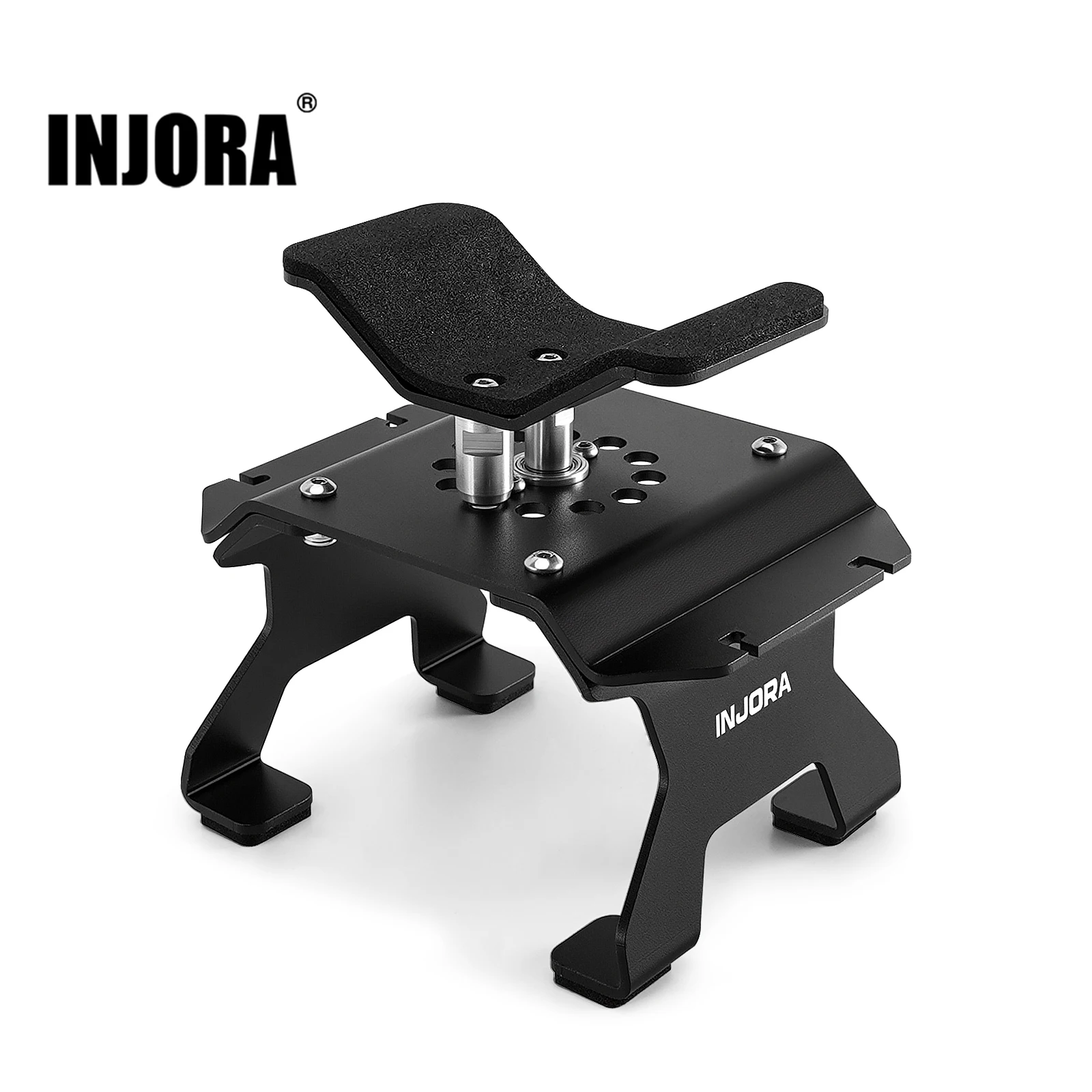 INJORA Aluminum RC Car Stand with Shock Holder for 1/30 1/32 RC Car SCX30 Ascent-32 Losi Micro-B Micro-T