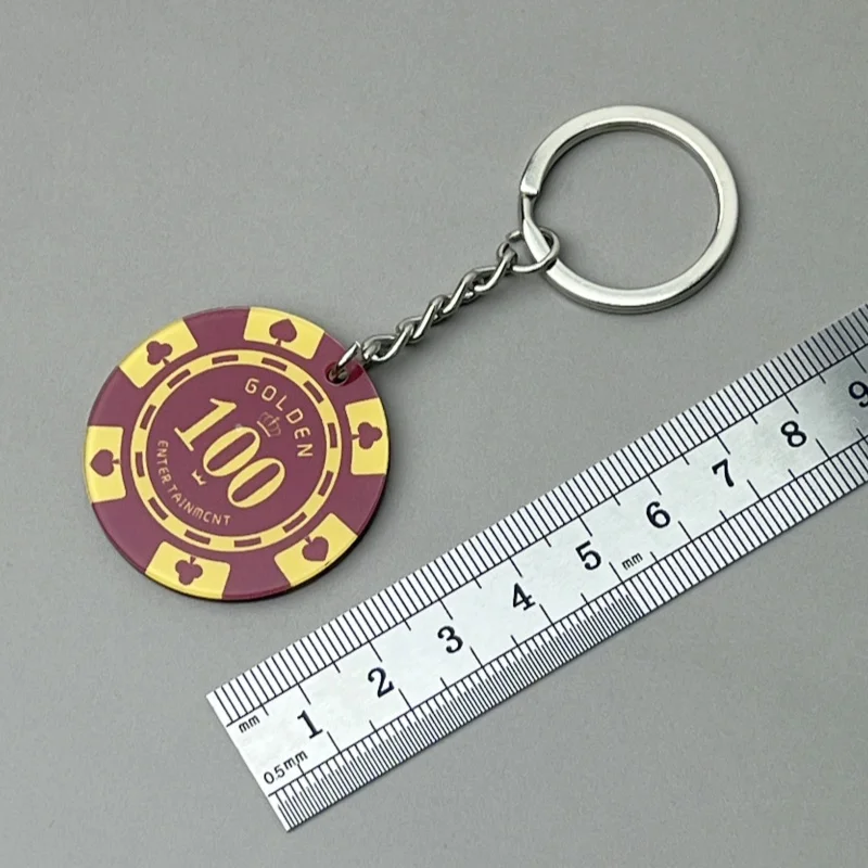 Keychain accessories Las Vegas style Lucky chips 5 10 50 100 500 1000 Pendant Exquisite small gifts