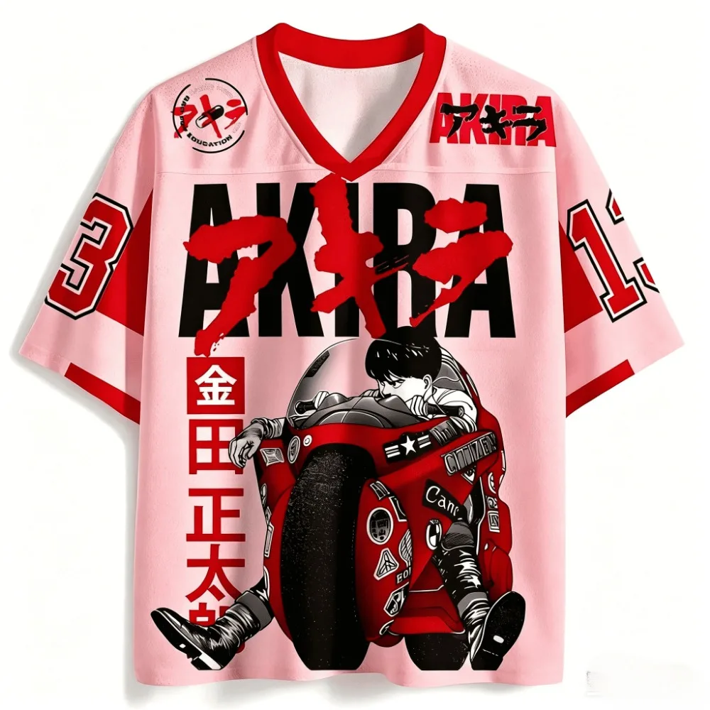 Mode Akira 3D-Druck Breatha Schnelltrocknendes Herren-T-Shirt in großen Größen Outdoor-Mode Hip-Hop Street Sport Eltern-Kind-Kleidung – Detail 2