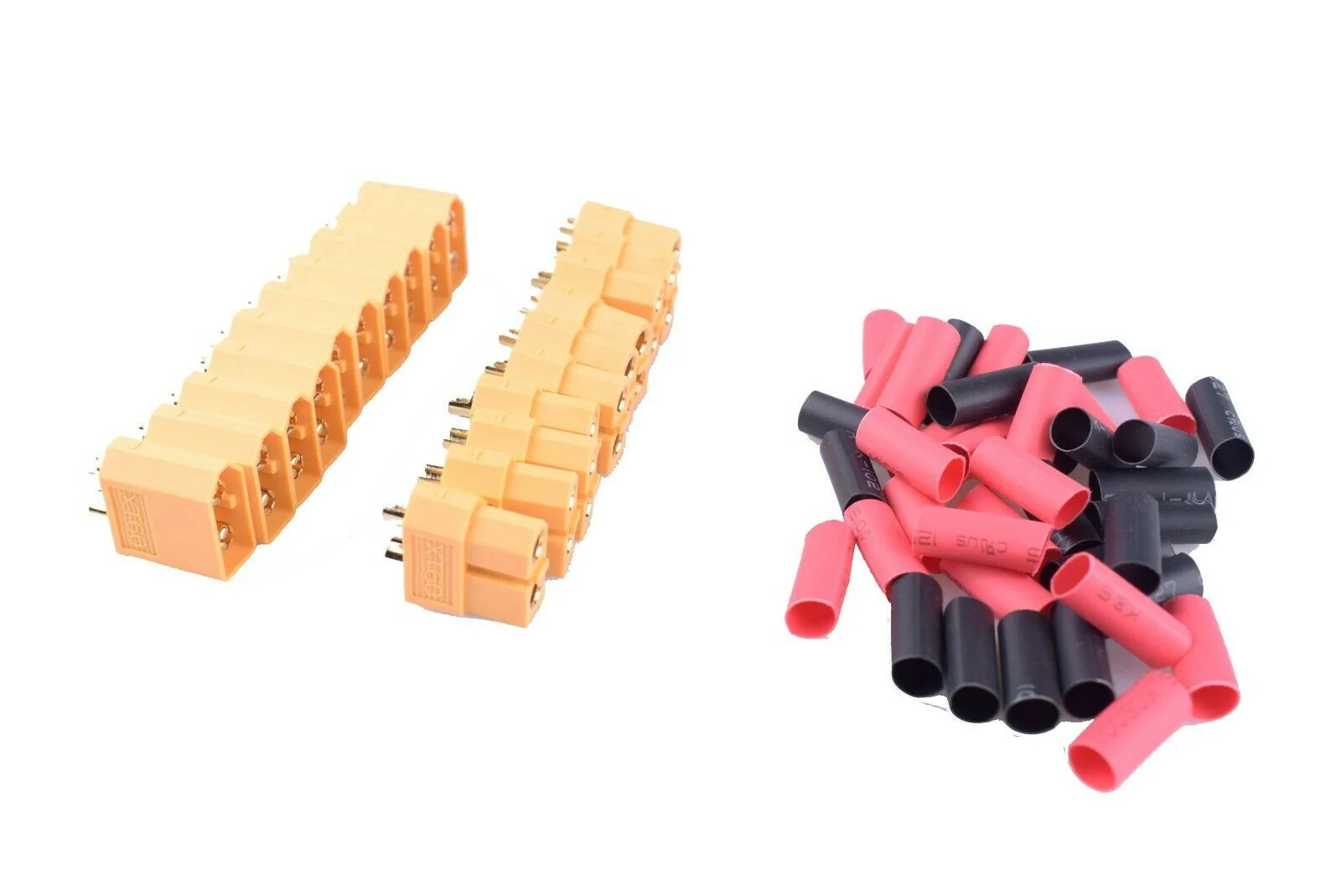 5/10 Pairs  XT60 battery connector for rc plane and car male and female with 3.5mm good gold plated plugs with 4mm shrink tube
