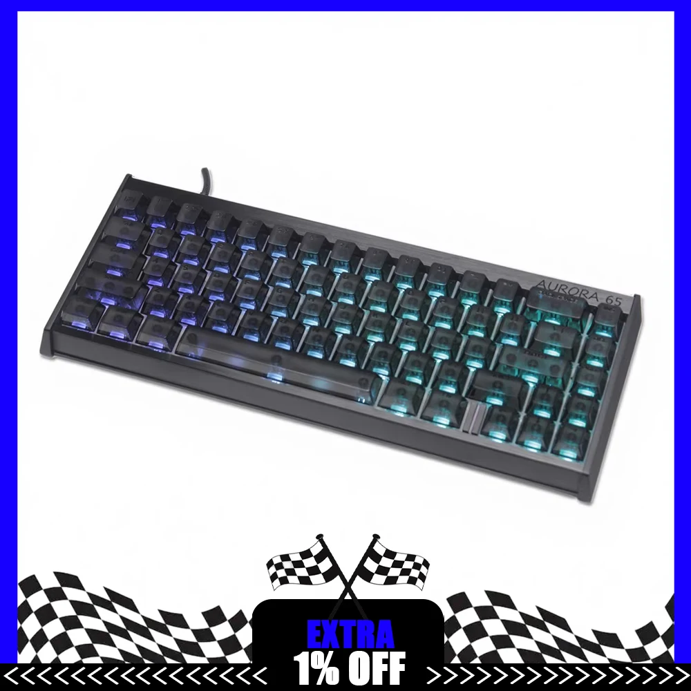 IPI AURORA 65 Esports Keyboard 8000HZ Rate Of Return Beiying New Drive Depth Customized Wired Keyboard For CSGO Pc Accessories