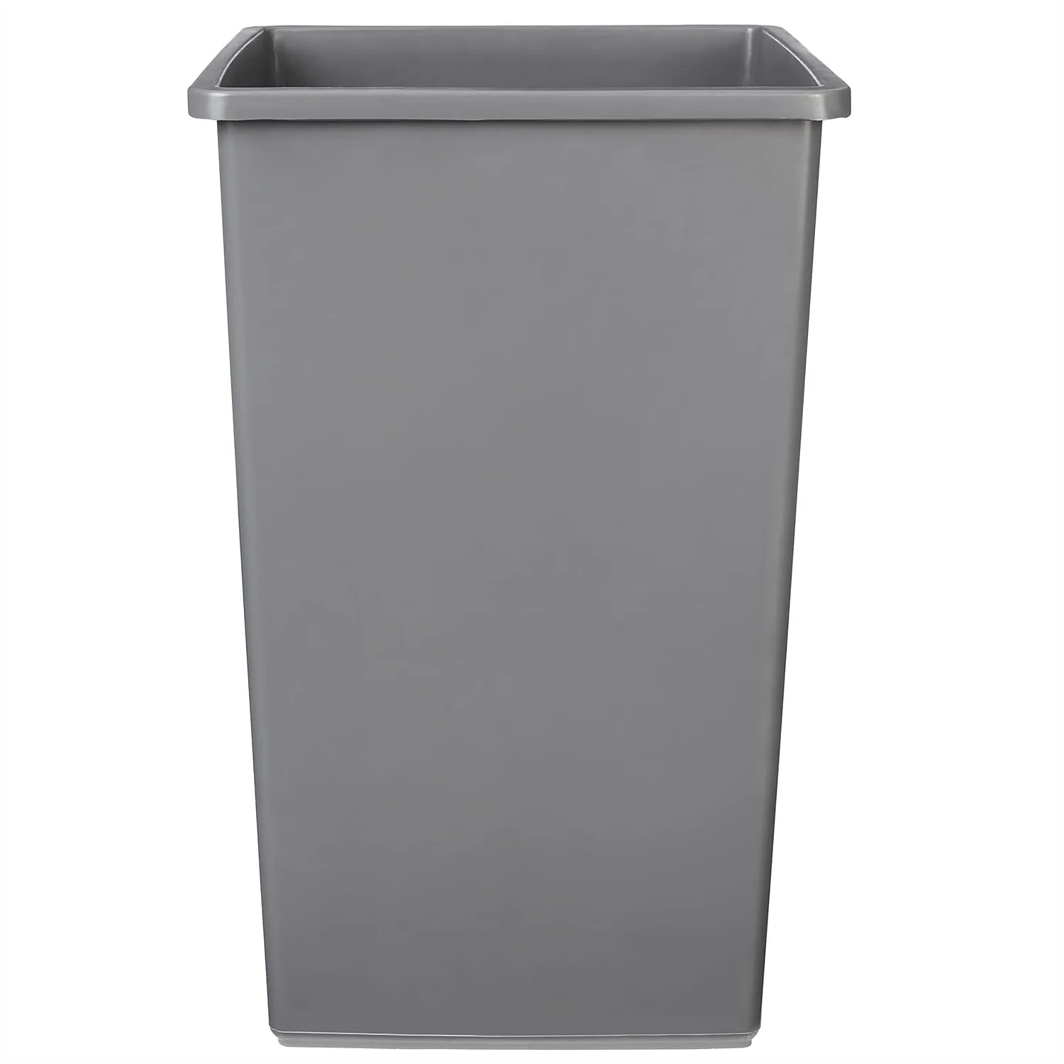 

25 Gallon Square Wastebasket for Commercial Use, Space Saving, Grey, 2-Pack