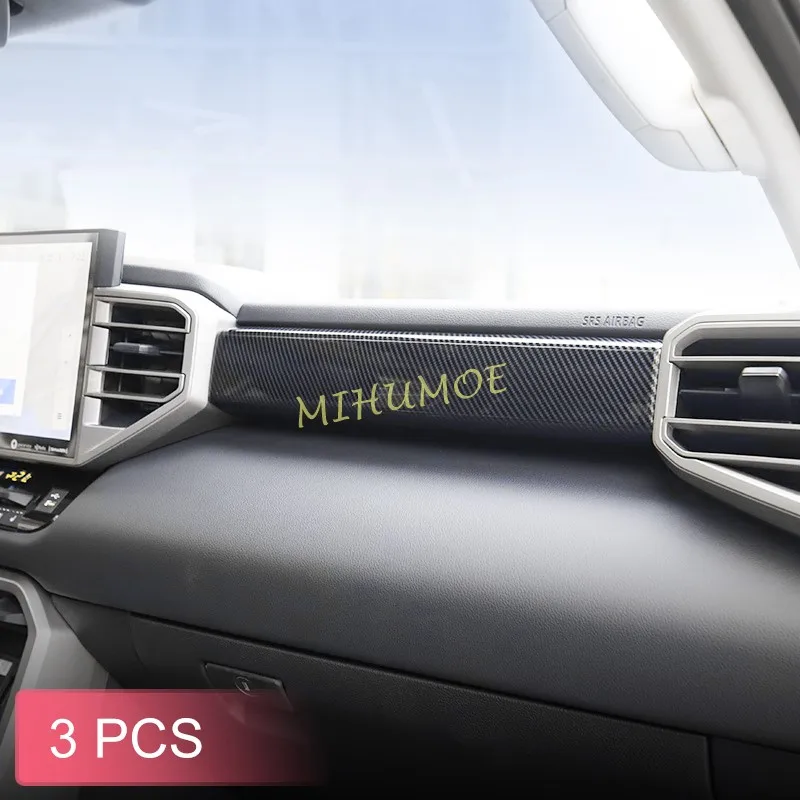 

Carbon Fiber Interior Center Console Strips Trims Moulding For Toyota Tundra Sequoia 2022 2023 2024 2025