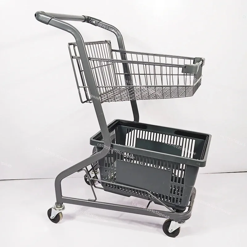 Internet Celebrity Supermarket Double Shopping Cart Grab Doll  Snack Shop Jewelry  Stall Convenience Store Ktv Camping Cart