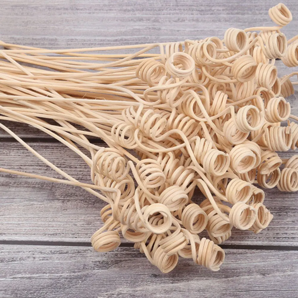 20 Pcs Natural Sticks 2mm Diameter 25cm Length Essential Oil Diffuser Aroma Spiral Home Decor Bedroom Office Wedding DIY