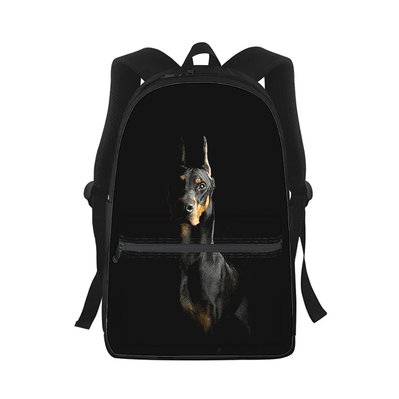 Doberman cool dog Men Women Backpack 3D Print Fashion Student School Bag Laptop Backpack Kids Travel Shoulder Bag