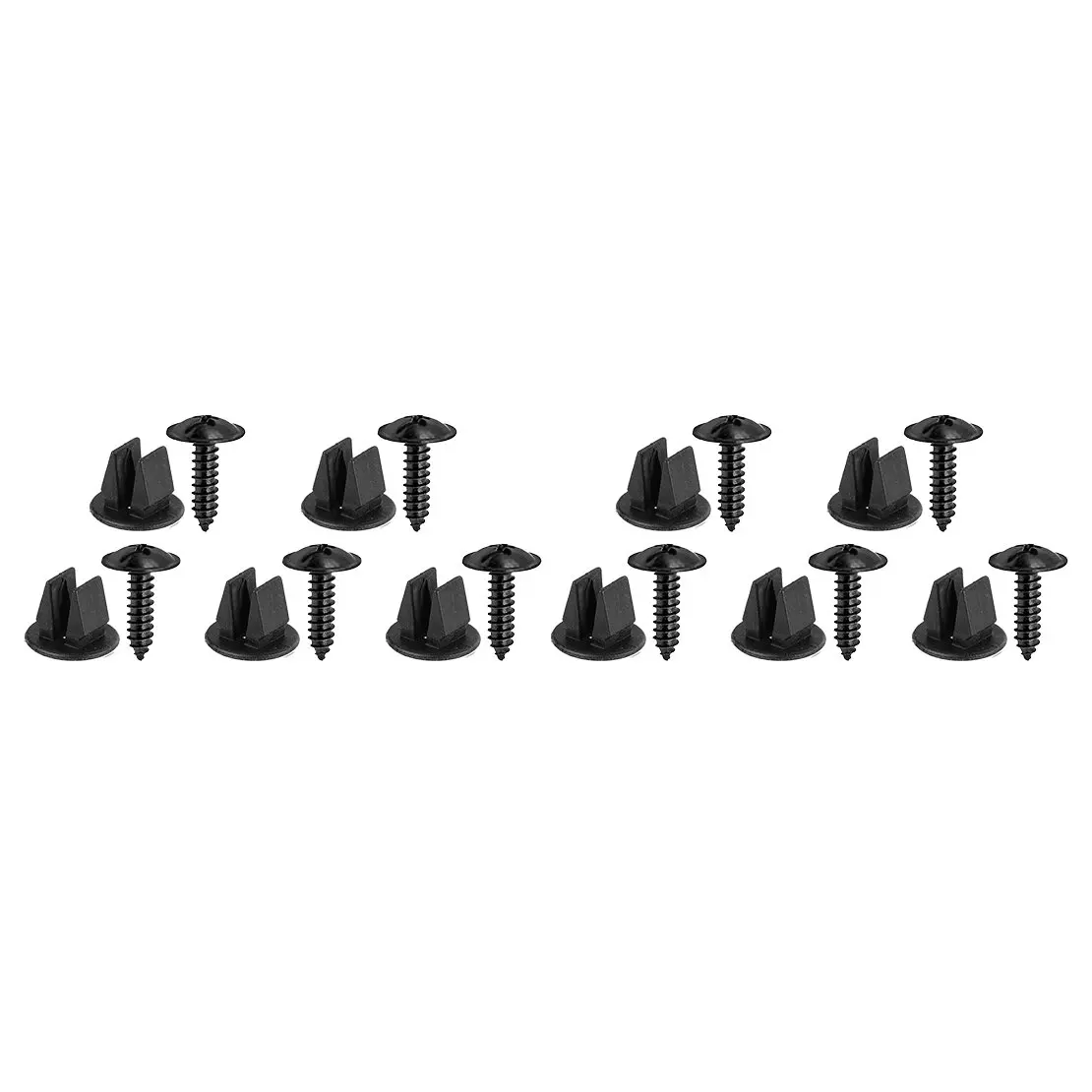 12493-05207E 86848-22000 20Pcs Car Fender Liner Apron Screw Nut Clip Retainer Fastener Black Fit for Hyundai Kia